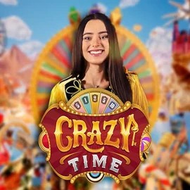 Crazy Time slot icon by Evolution, available at MrPacho Casino